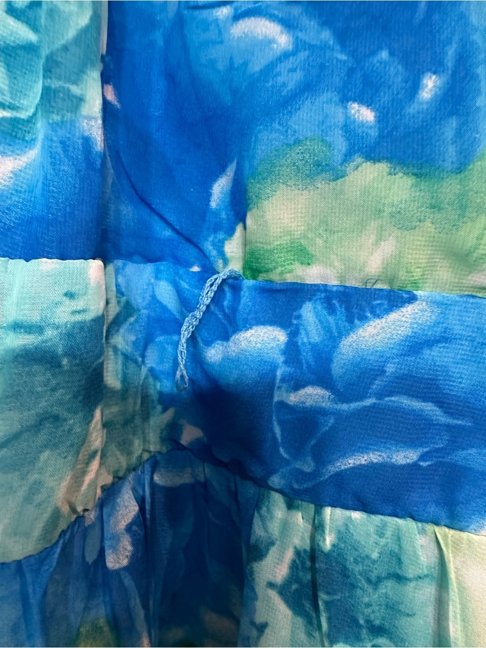 NWT Shelby & Palmer Blue Green Floral-Print Sleeveless Maxi Dress - Picture 8 of 10